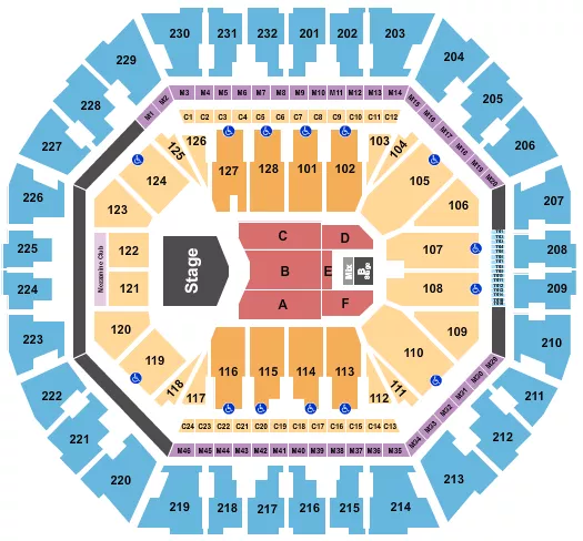 seating chart for Oakland Arena - Grupo Firme - eventticketscenter.com