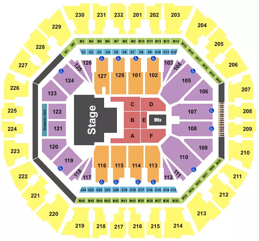 seating chart for Oakland Arena - I-dle - eventticketscenter.com