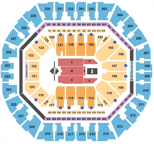 seating chart for Oakland Arena - J Cole - eventticketscenter.com