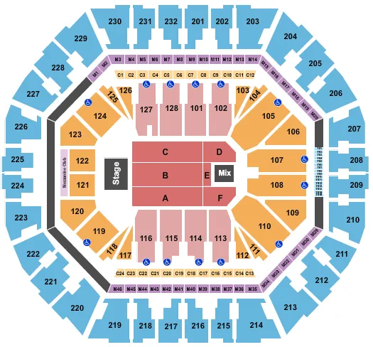seating chart for Oakland Arena - Kehlani - eventticketscenter.com