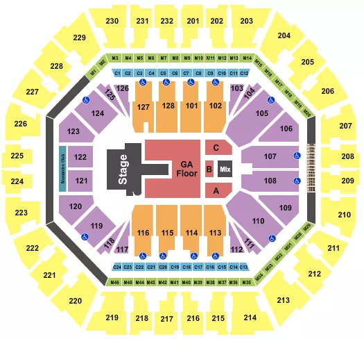 seating chart for Oakland Arena - Laufey - eventticketscenter.com