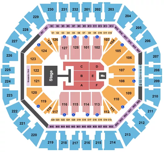 seating chart for Oakland Arena - Marca MP - eventticketscenter.com