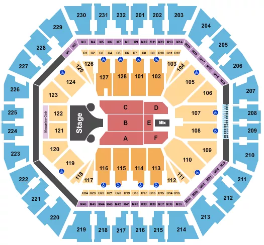 seating chart for Oakland Arena - Missy Elliott - eventticketscenter.com