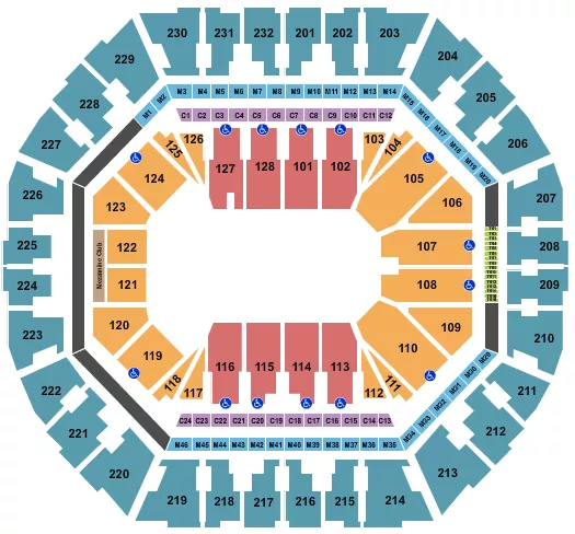 seating chart for Oakland Arena - Monster Jam - eventticketscenter.com