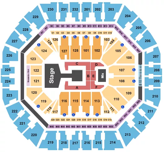 seating chart for Oakland Arena - NCT Dream - eventticketscenter.com