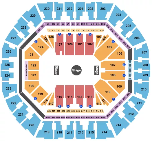 seating chart for Oakland Arena - Ringling Bros Circus - eventticketscenter.com