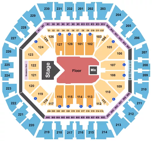 seating chart for Oakland Arena - Russ - eventticketscenter.com