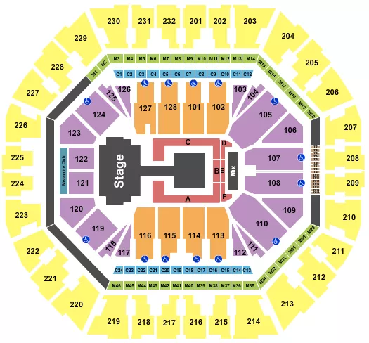 seating chart for Oakland Arena - Seventeen - eventticketscenter.com