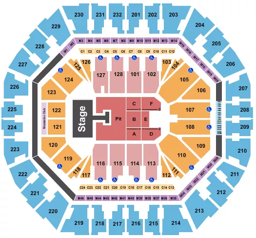 seating chart for Oakland Arena - Sleep Token - eventticketscenter.com