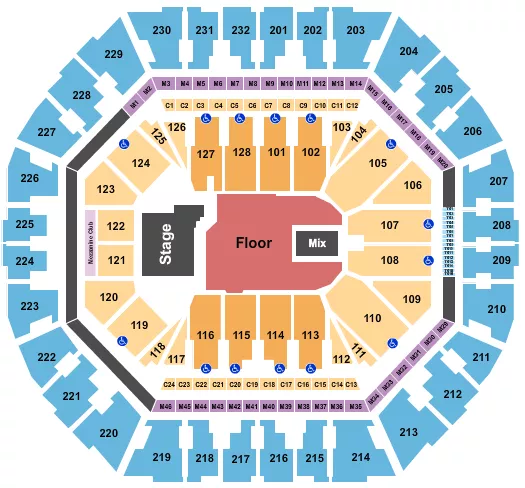 seating chart for Oakland Arena - Twenty One Pilots - eventticketscenter.com