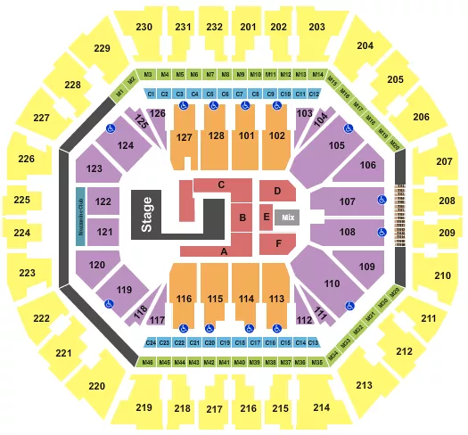 seating chart for Oakland Arena - XG - eventticketscenter.com