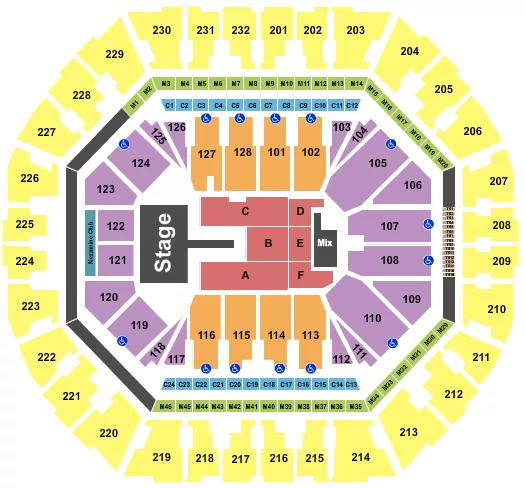 seating chart for Oakland Arena - Yoasobi - eventticketscenter.com