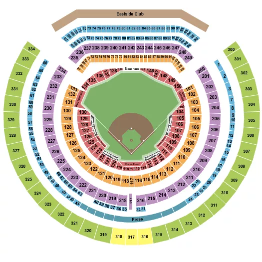 seating chart for Oakland Coliseum - Baseball - eventticketscenter.com