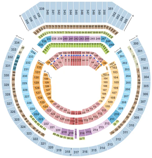 seating chart for Oakland Coliseum - Open Floor - eventticketscenter.com