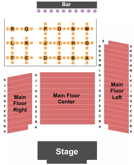 seating chart for Oaks Theater - Endstage 4 - eventticketscenter.com
