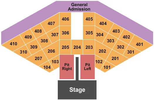 seating chart for Ocean City Beach - Endstage Pit L&R - eventticketscenter.com