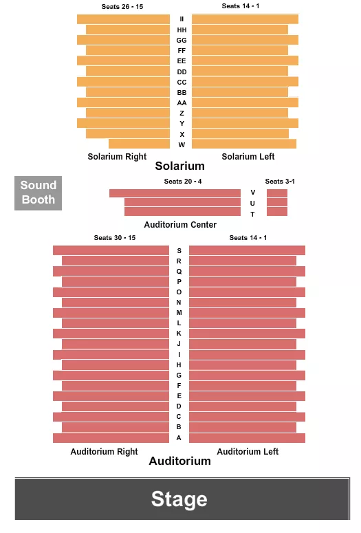seating chart for Ocean City Music Pier - End Stage - eventticketscenter.com
