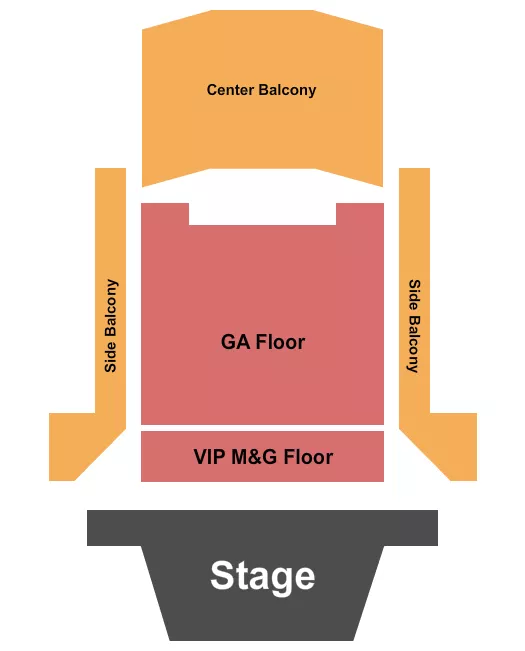 seating chart for Ogden Theatre - VIP/GA Center/Side-Center Blc - eventticketscenter.com