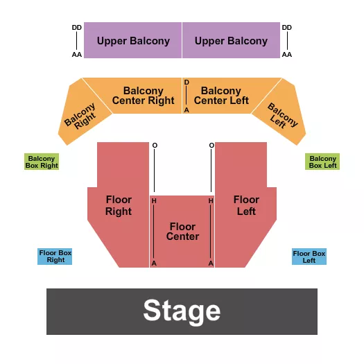 seating chart for Ohio Theater - Loudonville - Endstage - eventticketscenter.com