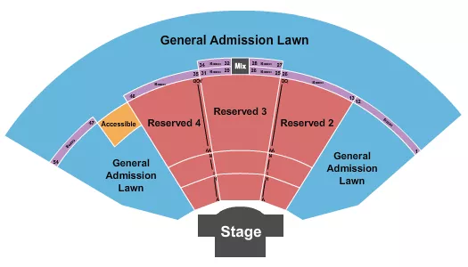 seating chart for Oklahoma City Zoo Amphitheatre - Endstage 5 - eventticketscenter.com