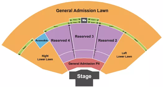 seating chart for Oklahoma City Zoo Amphitheatre - Endstage GA Pit 4 - eventticketscenter.com