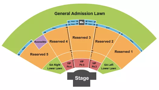seating chart for Oklahoma City Zoo Amphitheatre - Endstage VIP Pit - eventticketscenter.com