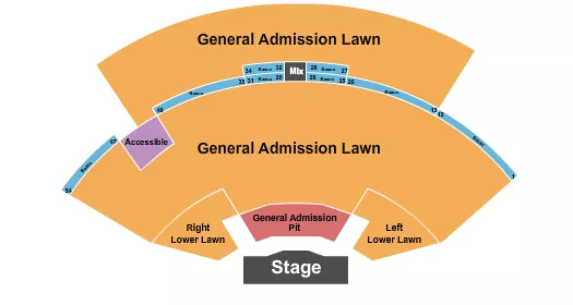 seating chart for Oklahoma City Zoo Amphitheatre - GA Pit GA Lawn 2 - eventticketscenter.com
