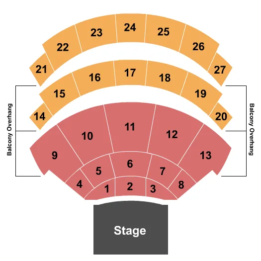 seating chart for OLG Stage At Niagara Fallsview Casino Resort - End Stage - eventticketscenter.com