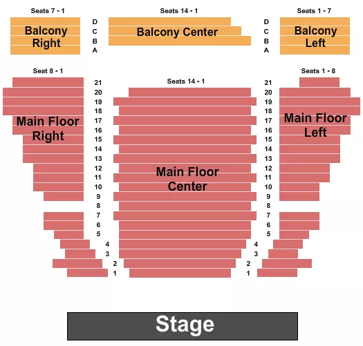 seating chart for Omaha Community Playhouse - Endstage - eventticketscenter.com