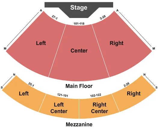 seating chart for OneAmerica Mainstage - Indiana Repertory Theater - End Stage - eventticketscenter.com