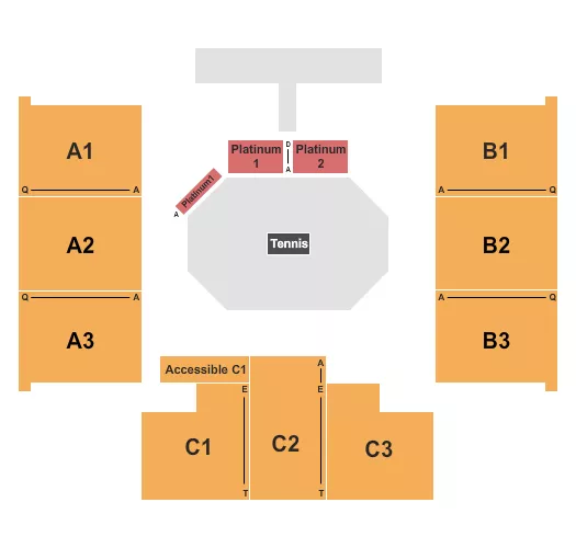 seating chart for Ontario Convention Center - Table Tennis - eventticketscenter.com