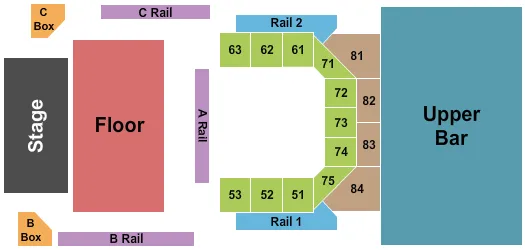 seating chart for Ophelia's Electric Soapbox - End Stage 2 - eventticketscenter.com