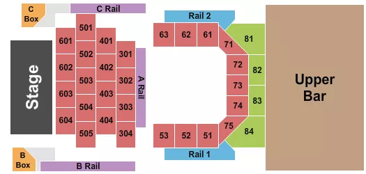 seating chart for Ophelia's Electric Soapbox - Endstage Tables - eventticketscenter.com