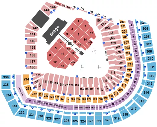seating chart for Oracle Park - Fuerza Regida - eventticketscenter.com