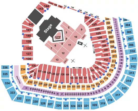 seating chart for Oracle Park - Kendrick Lamar - eventticketscenter.com