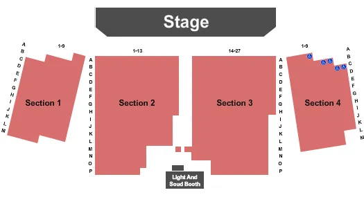 seating chart for Orange Blossom Opry - End Stage - eventticketscenter.com