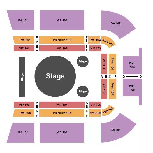 seating chart for Orange County Fair & Exposition Center - Circus - eventticketscenter.com