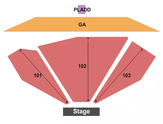 seating chart for The Hangar at Orange County Fair & Exposition Center - Endstage GA 2 - eventticketscenter.com