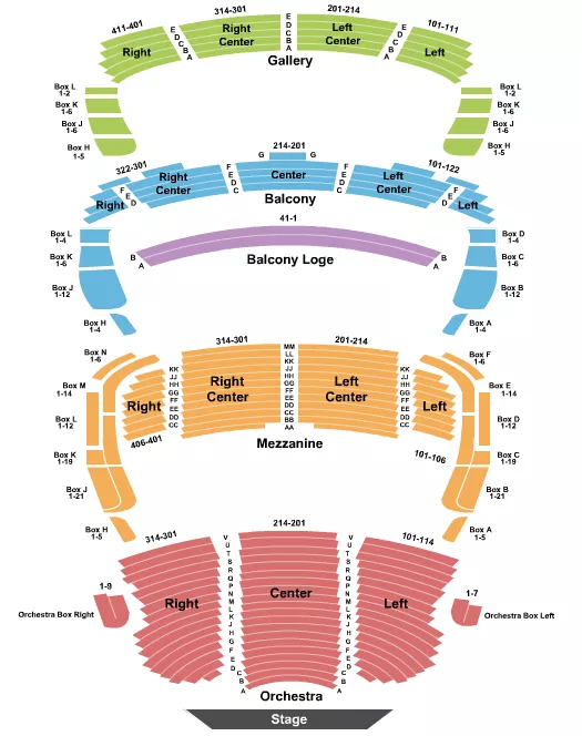 seating chart for Ordway Music Theater at Ordway Center For Performing Arts - End Stage - eventticketscenter.com