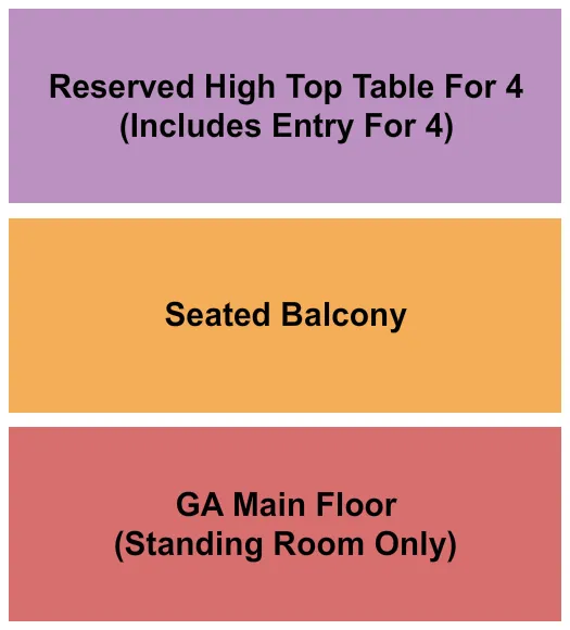 seating chart for Oriental Theater - Denver - GA/RSV Tables/Seated Balc - eventticketscenter.com