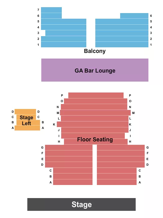 seating chart for Orpheum Theatre - Flagstaff - Endstage - eventticketscenter.com