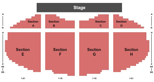 seating chart for Skyline Event Center at Osage Casino - Endstage 2 - eventticketscenter.com