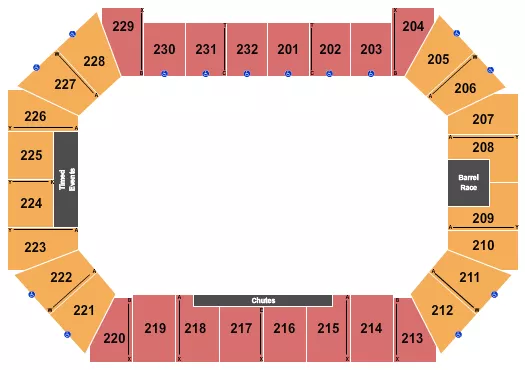 seating chart for Osceola Heritage Park - Rodeo - eventticketscenter.com