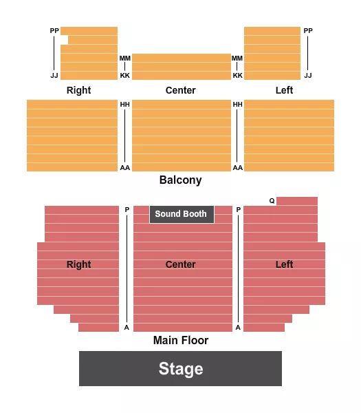 seating chart for Ottawa Memorial Auditorium - End Stage - eventticketscenter.com