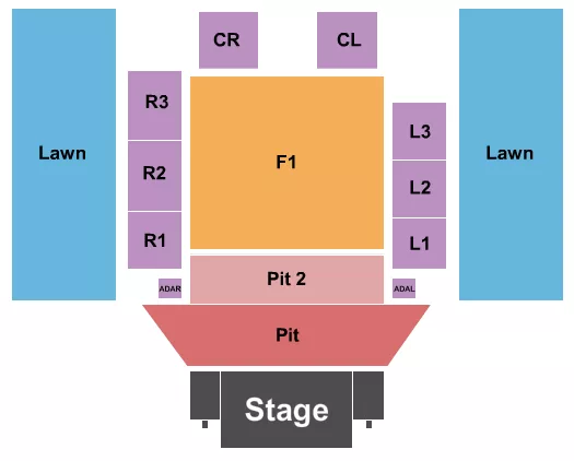 seating chart for Outdoor Amphitheater At Ford Idaho Center  - Endstage 2 GA Pits - eventticketscenter.com
