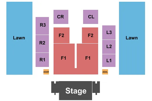 seating chart for Outdoor Amphitheater At Ford Idaho Center  - End Stage 2 - eventticketscenter.com