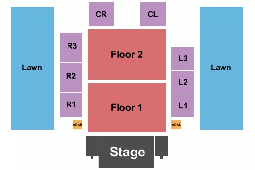 seating chart for Outdoor Amphitheater At Ford Idaho Center  - Endstage 3 - eventticketscenter.com