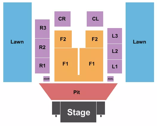 seating chart for Outdoor Amphitheater At Ford Idaho Center  - Endstage GA Pit - eventticketscenter.com