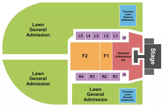 seating chart for Outdoor Amphitheater At Ford Idaho Center  - Kenny Chesney 2 - eventticketscenter.com