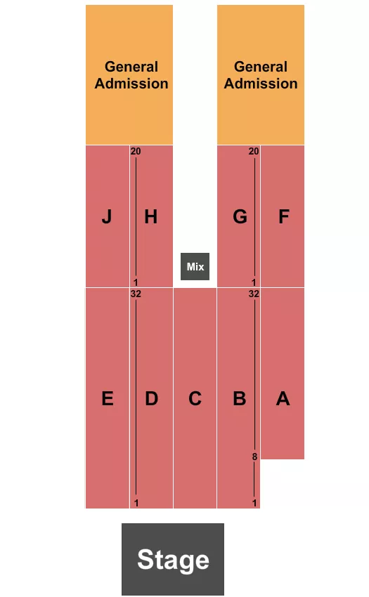 seating chart for Outdoors At Seminole Casino Center - Immokalee - Endstage 5 - eventticketscenter.com